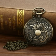 Clearance,Vintage Chain Retro The Greatest Pocket Watch Necklace For Grandpa Dad Gifts